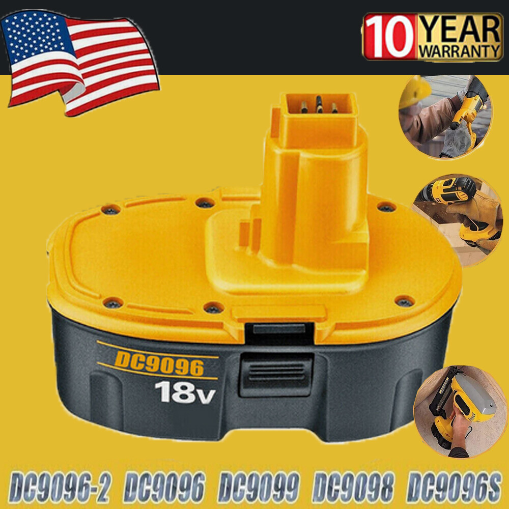 NEW For Dewalt 18 VOLT 4.8AH DC9096 DC9098 Ni-MH 18V 4800MAh Battery DC9099 US
