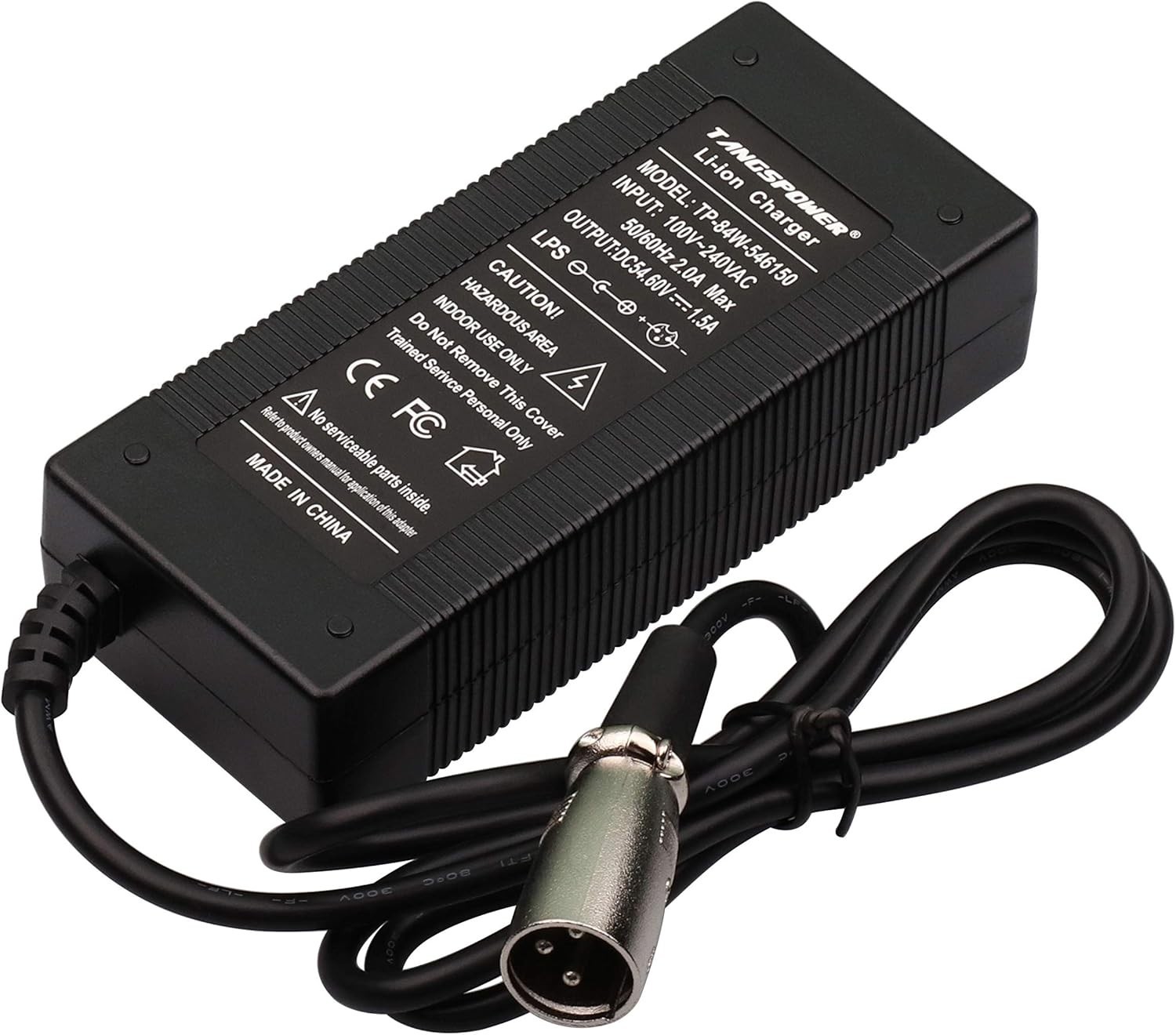 54.6V XLR 3-pin Charger 1.5A for 48V Lithium Battery