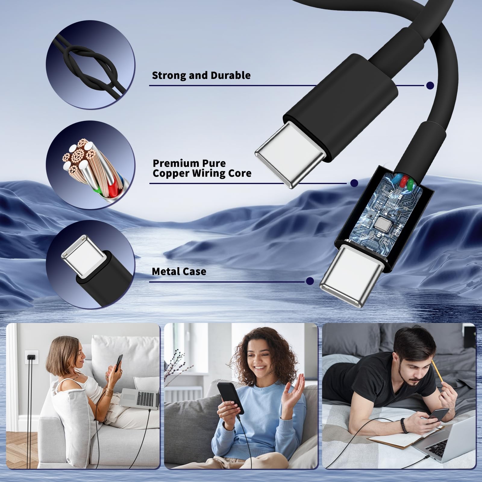 Qziiw Super Samsung Charger Type C45W Dual Port Usb C Charger Block 2-Pack
