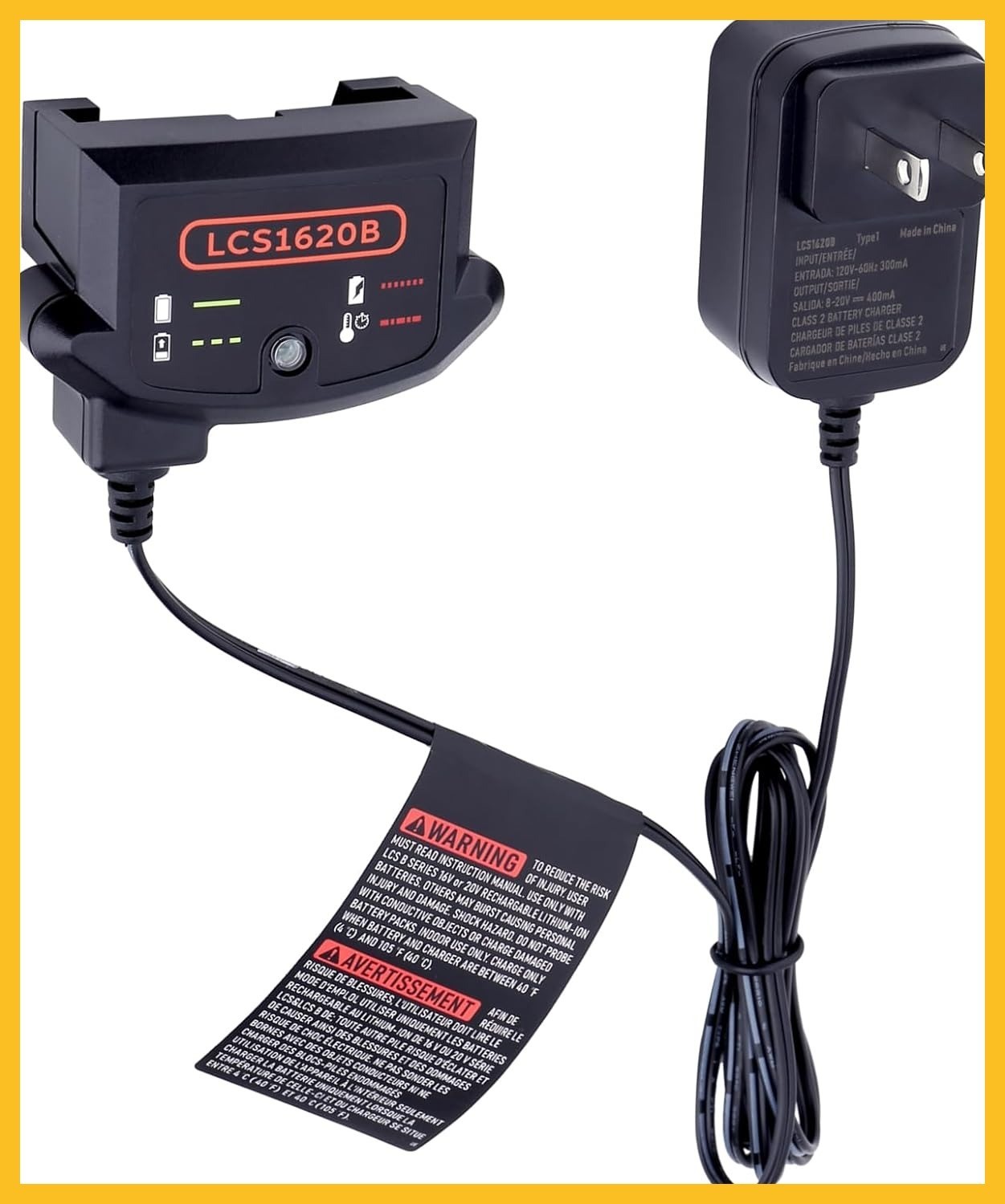 Tulepowceeng LCS1620B Charger Compatible with Black and Decker 20V 12V Max