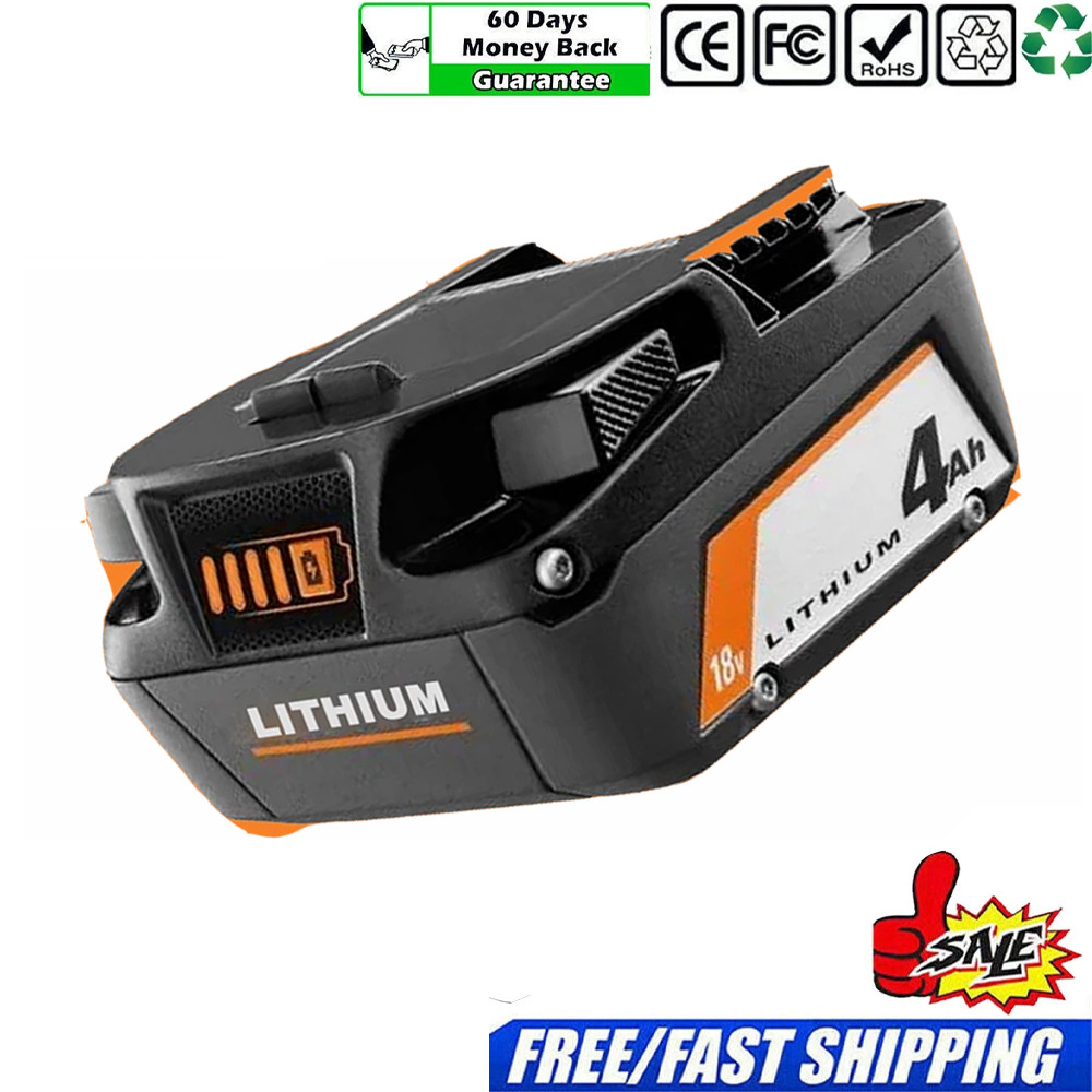 Battery 18V 4.0AH R840087 For RIDGID R840083 R840085 R840084 Power Tool Lithium