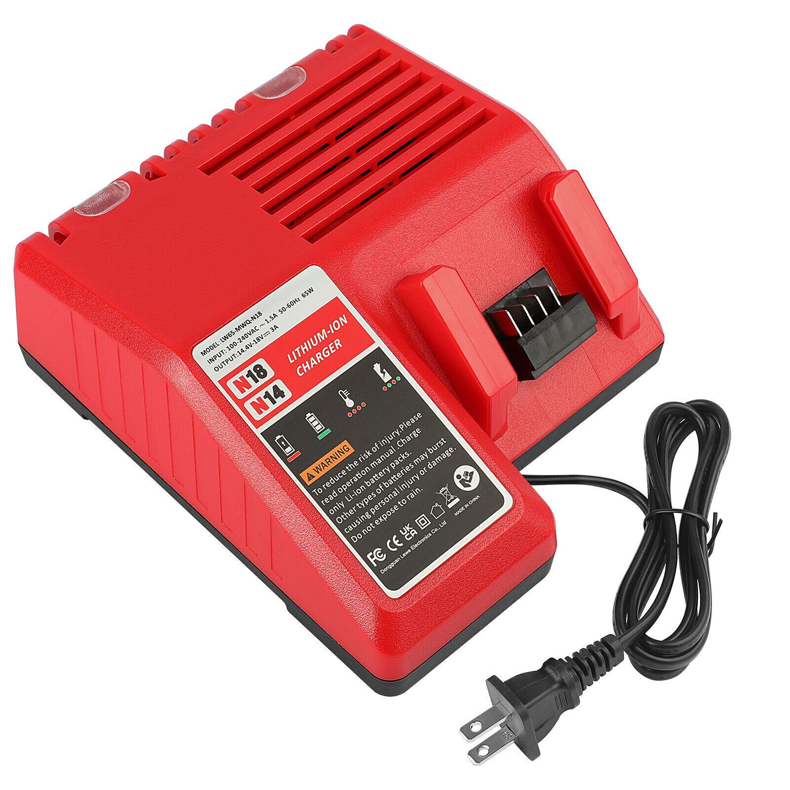 For Milwaukee for M18 18V Battery Charger 48-59-1812 Lithium 1860 48-11-1860 USA