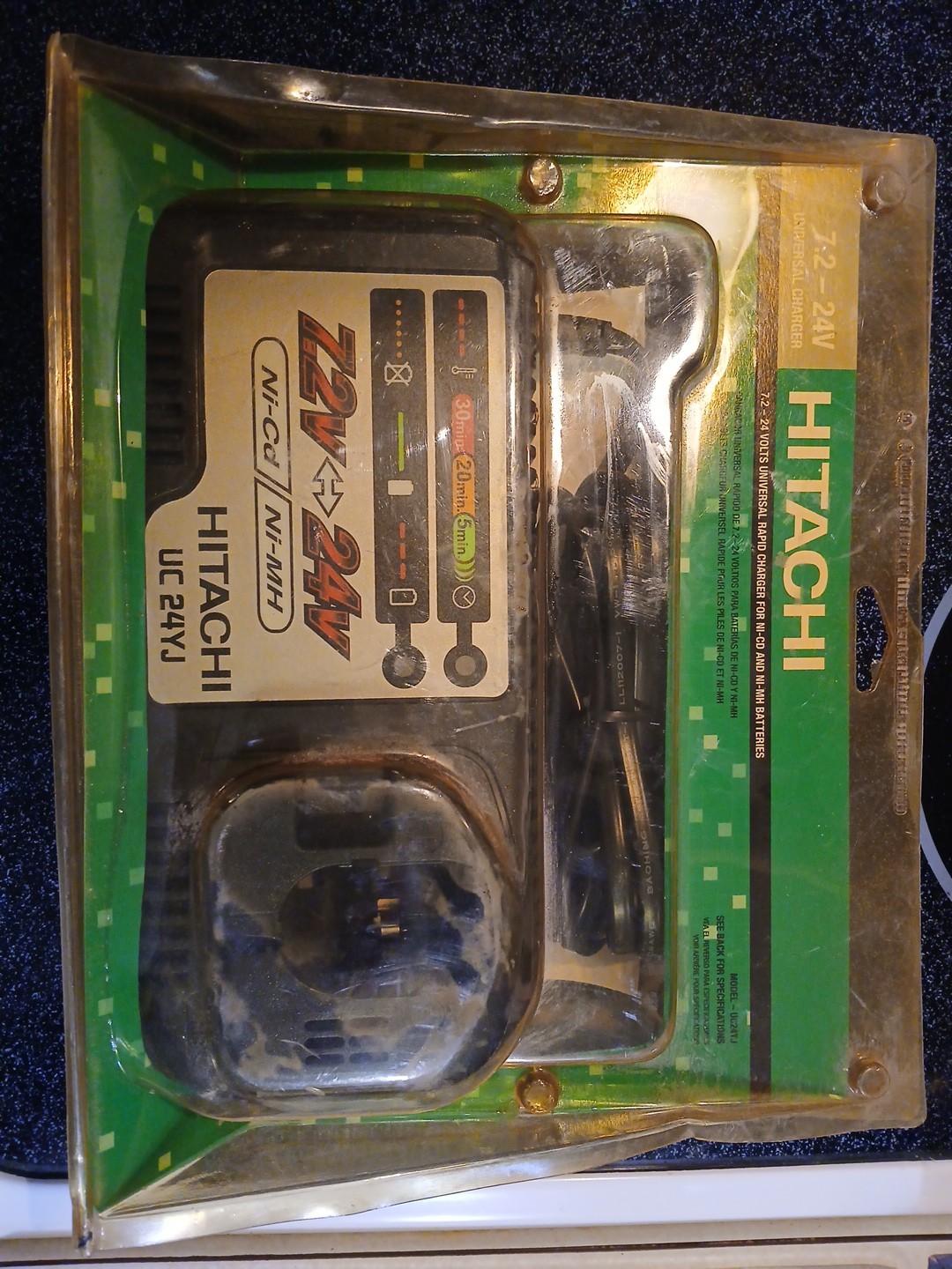 Hitachi (UC 24YJ) 7.2v 24v Battery Charger : Ni-Cd Ni-MH – Tested Working