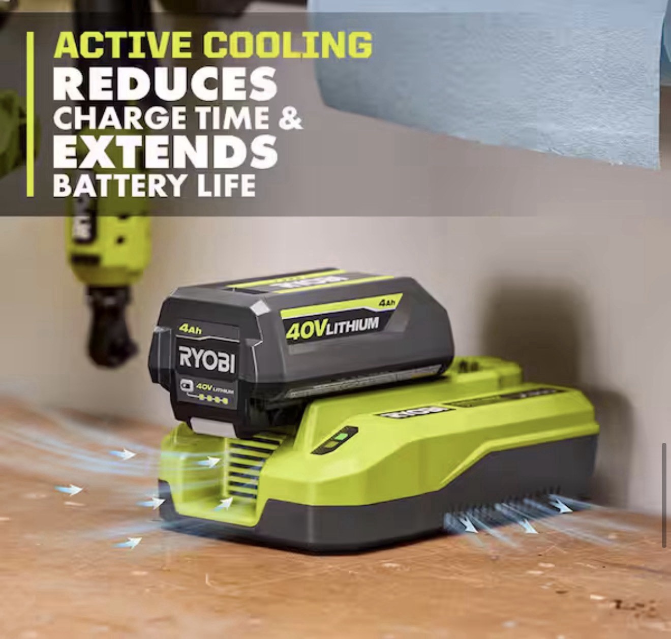 Lightly Used RYOBI ONE+ 18V/40V Dual Platform Charger See Pic Below