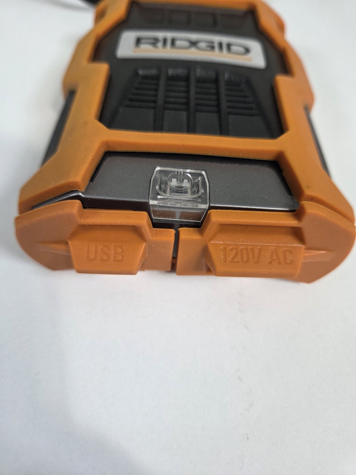 RIDGID RD97100 Orange Vehicle Power Tool Battery Charger w/ Car Plug Inverter