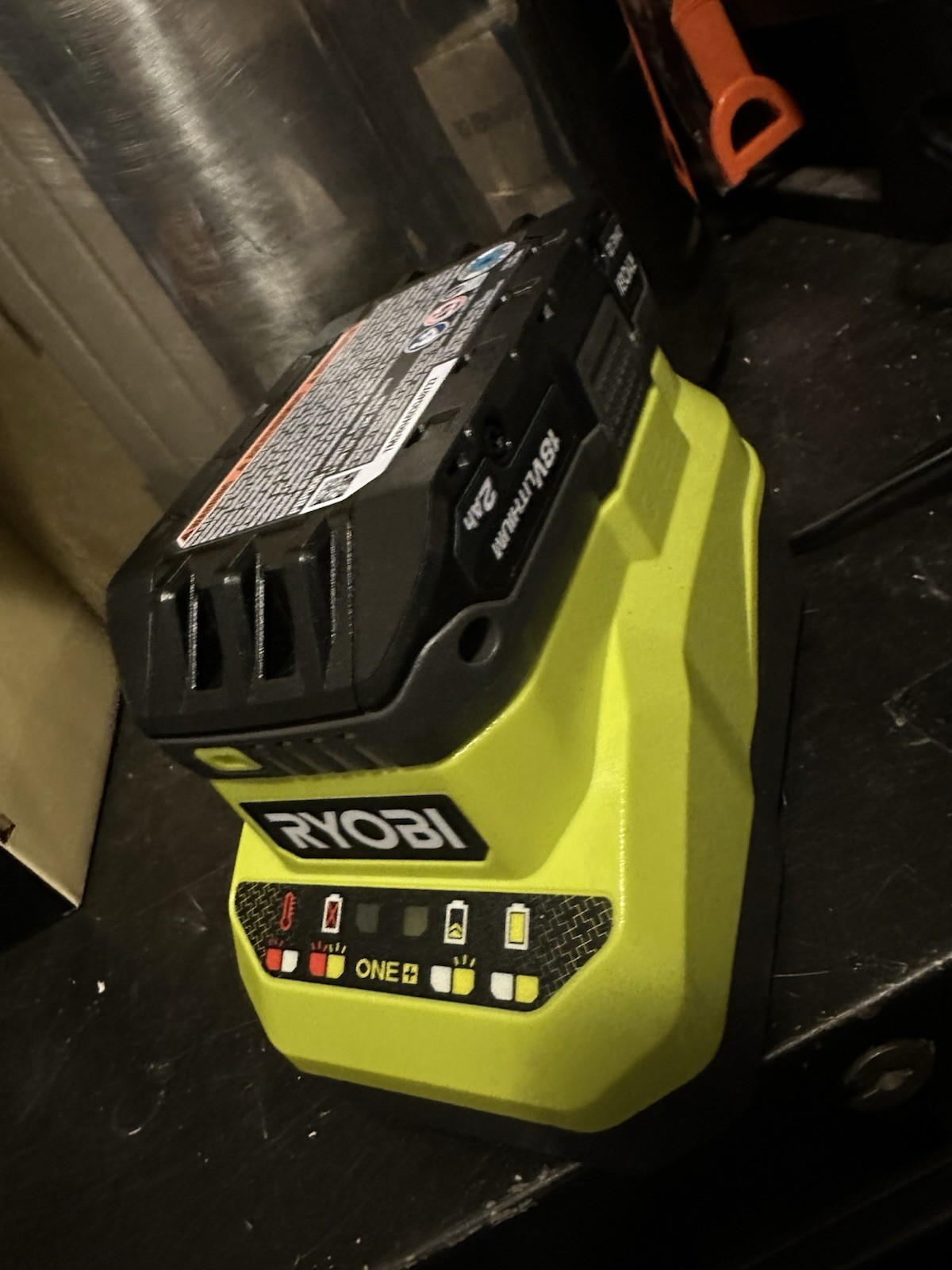 RYOBI ONE+ 18V Lithium 2Ah Battery Included w/ Charger, Green