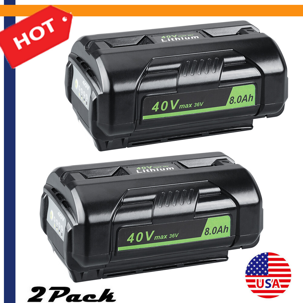 2 PACK 40V For Ryobi Lithium-Ion Extended Capacity Battery 8.0Ah OP4050 OP40261