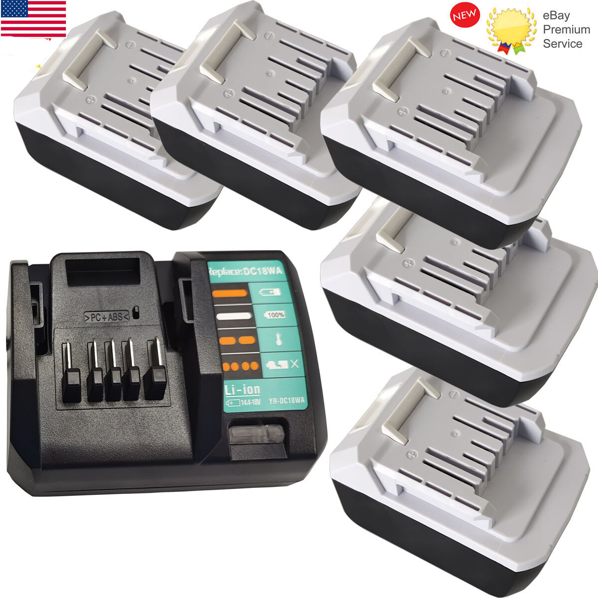 18V BL1840G 4.0AH for Makita Battery HP457D DF457D JV183D UR180D DC18WA Charger
