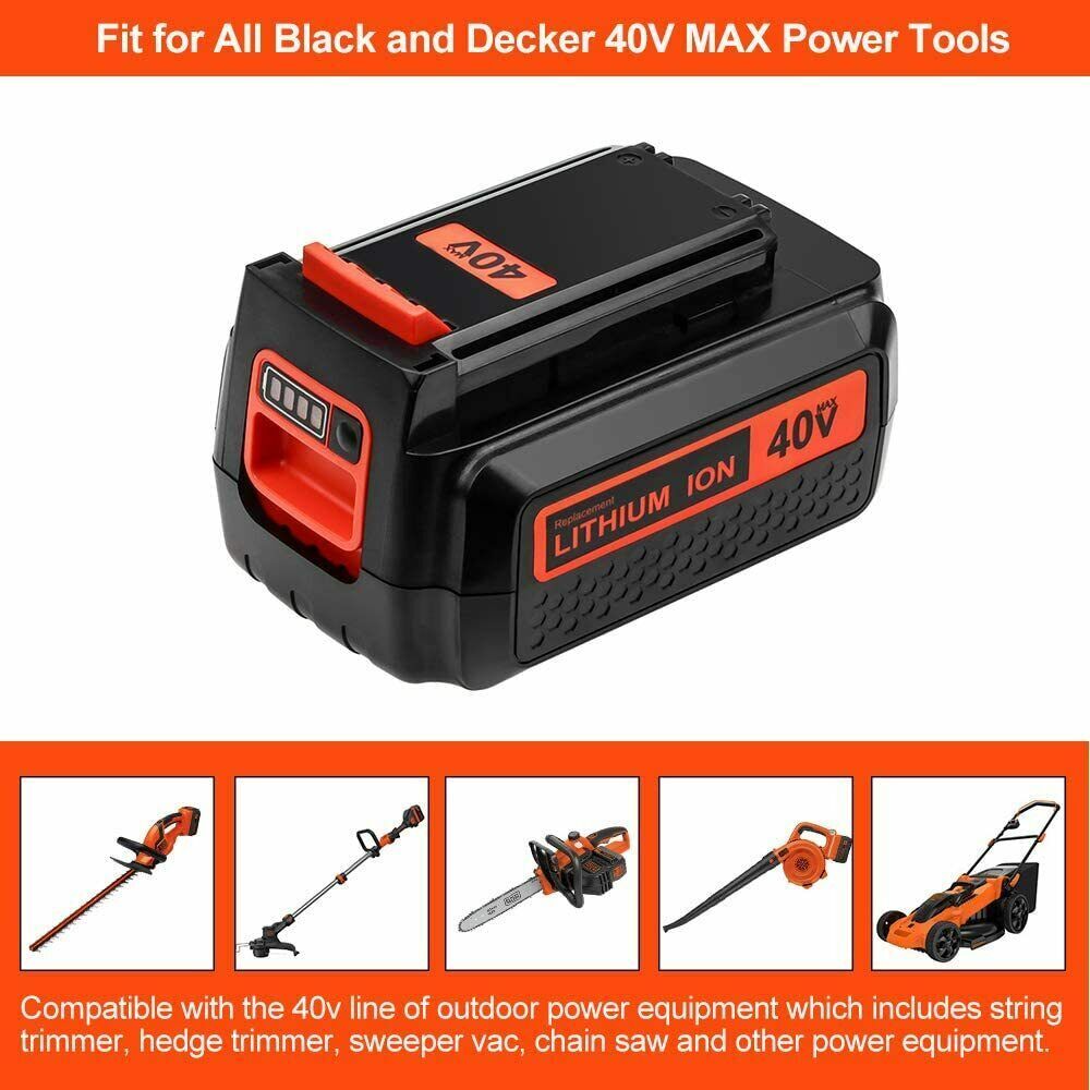 40V 3.6Ah for Black Decker 40 Volt Max Lithium Battery or Charger LBXR36 LBX2040