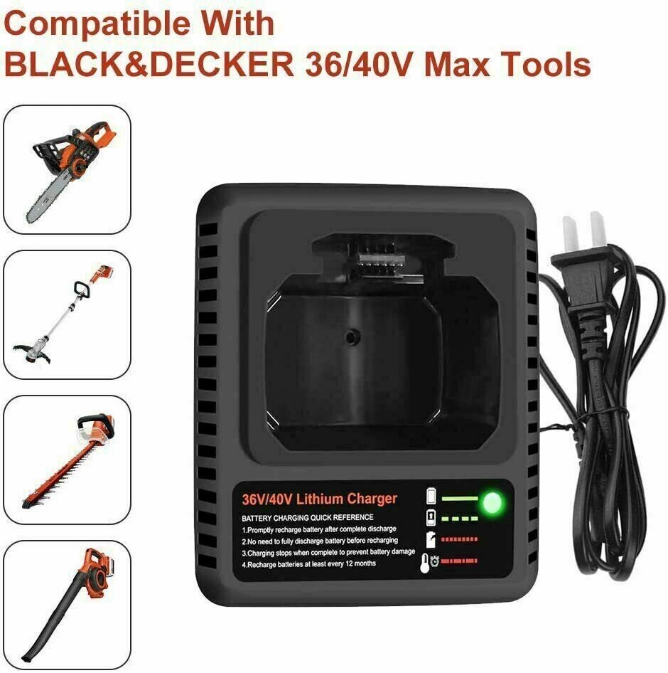 NEW LCS40 For Black and Decker 40V MAX Lithium-ion Battery Charger LCS36 LBX2540