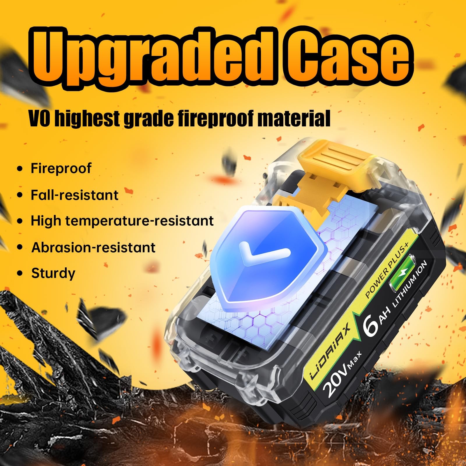 Lidaiax True Capacity Replacement Battery Compatible Dewalt 20V Max Tool