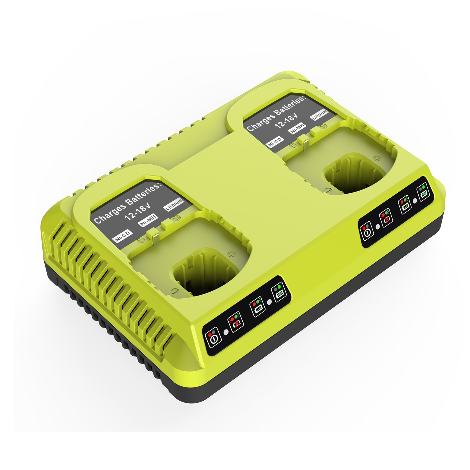 18V Dual Port Charger for Ryobi P117 P108 PBP005 Lithium-Ion NiCad NiMh Battery