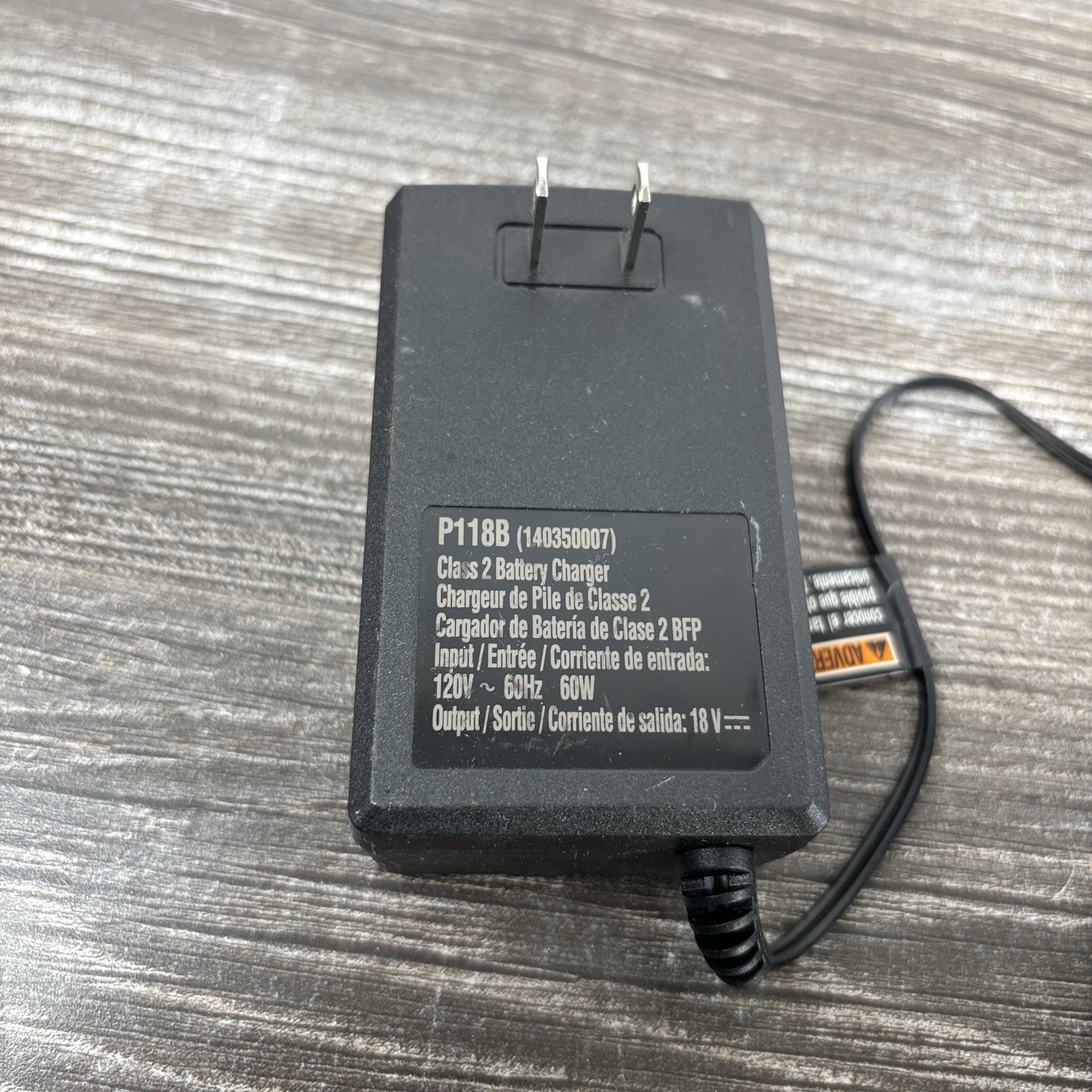 Genuine Ryobi 18v Lithium Battery Charger P118B
