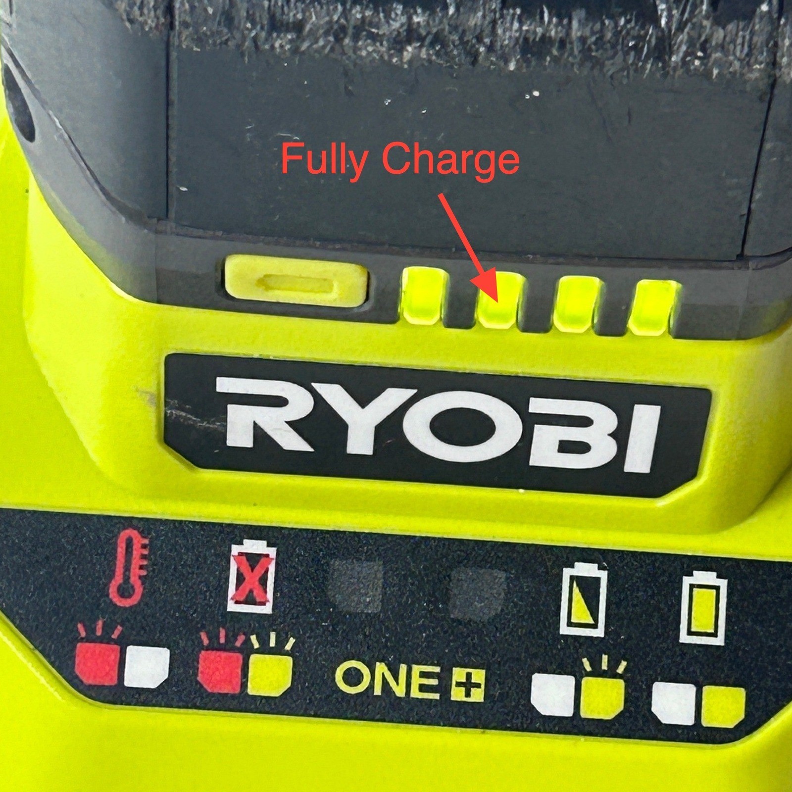 Ryobi PCG002 ONE+ 18V Lithium-Ion Battery Charger Hyper Green Class 2 BFP
