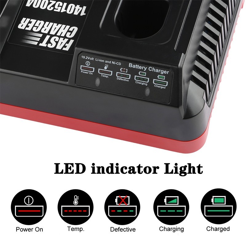 Dual Port 3A Fast charger for Craftsman 9.6V-19.2V Ni-CD/NI-MH/Li-ion C3 Battery