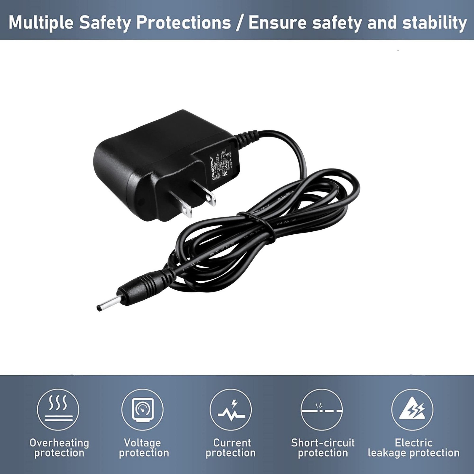 HISPD AC Power Adapter Charger for Hyper Tough AQ70008G 4.8-Volt Black