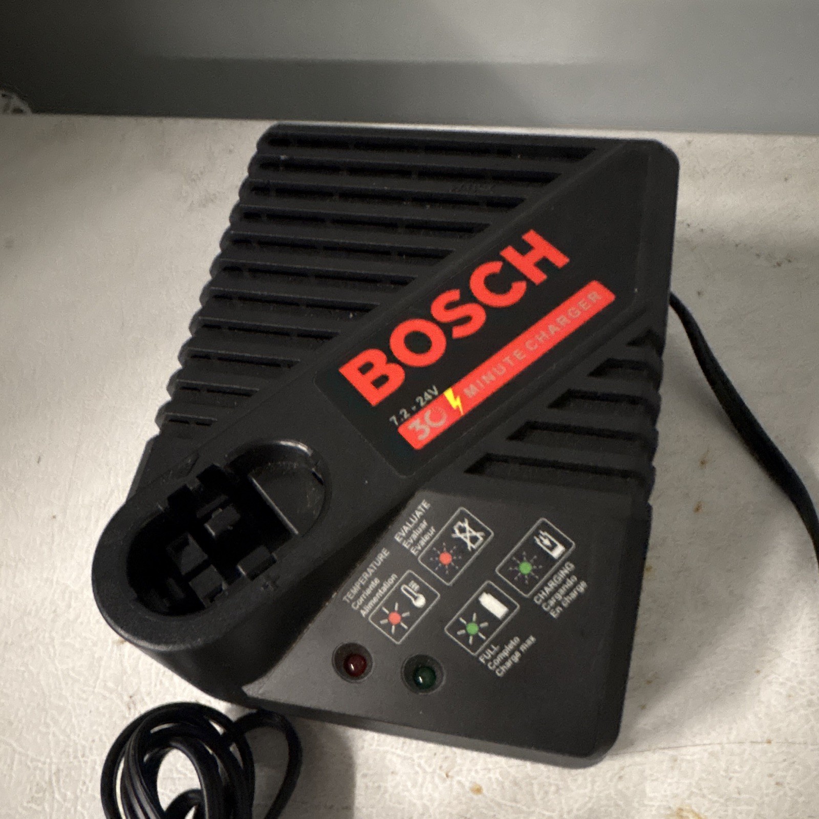 Bosch 7.2-24V Battery Charger BC 130 2 607 225 033, Black