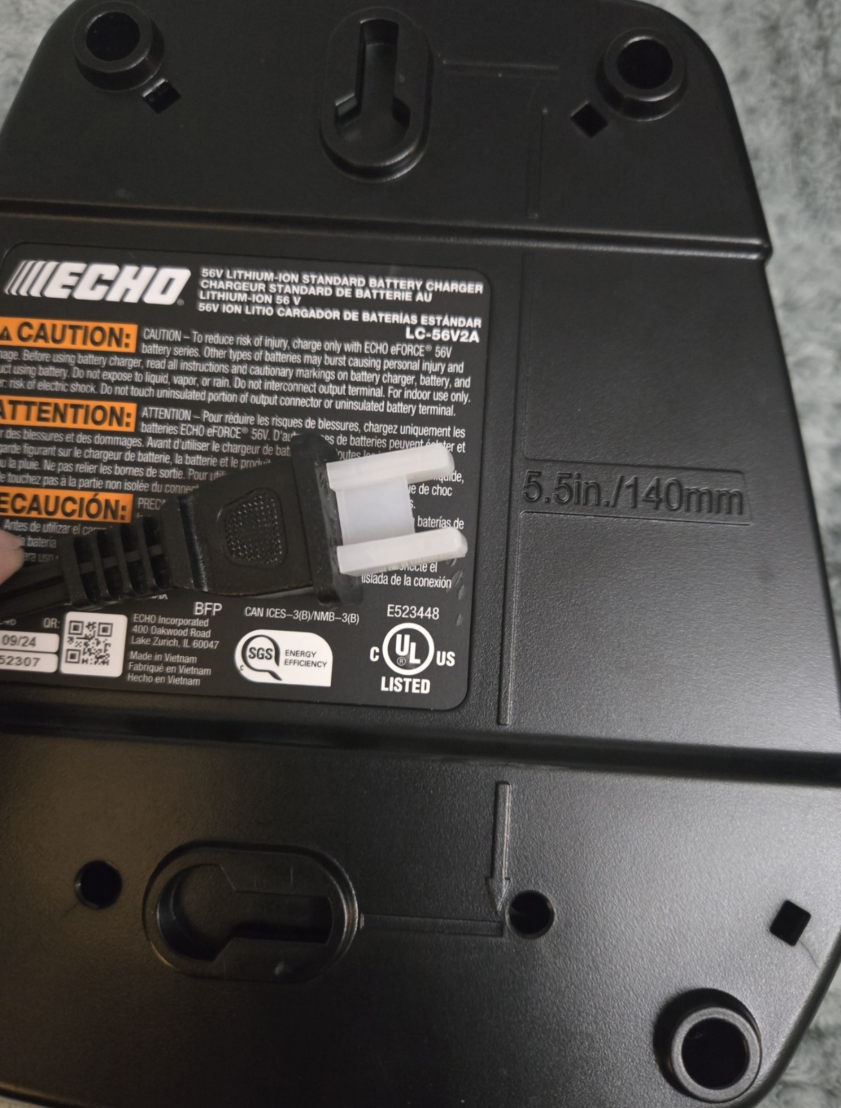 ECHO eForce 56V Battery Charger LC-56V2A Standard Charger Untested OEM