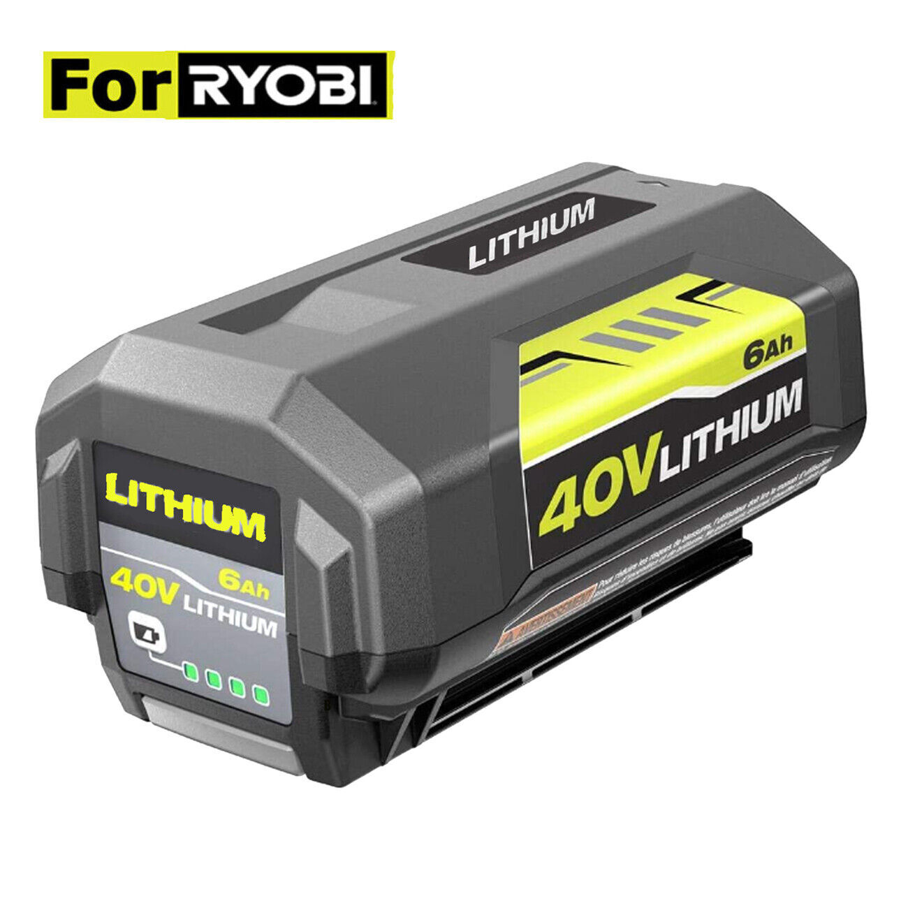 8.0Ah Battery 40 Volt for Ryobi 40V Lithium OP40602 Battery with LED / Charger
