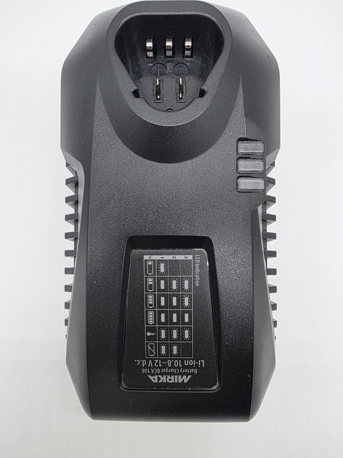 MIRKA Li-ion 10.8-12V DC 12V Battery Charger Base w/ AC Power Cord Black