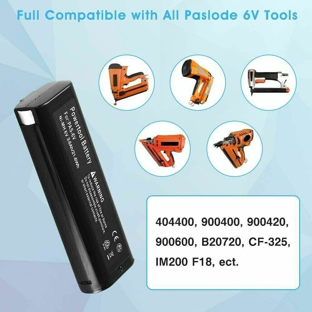 2-PACK 4800mAh For Paslode Impulse 6V 404717 Ni-MH Battery Nailer 900400 900420