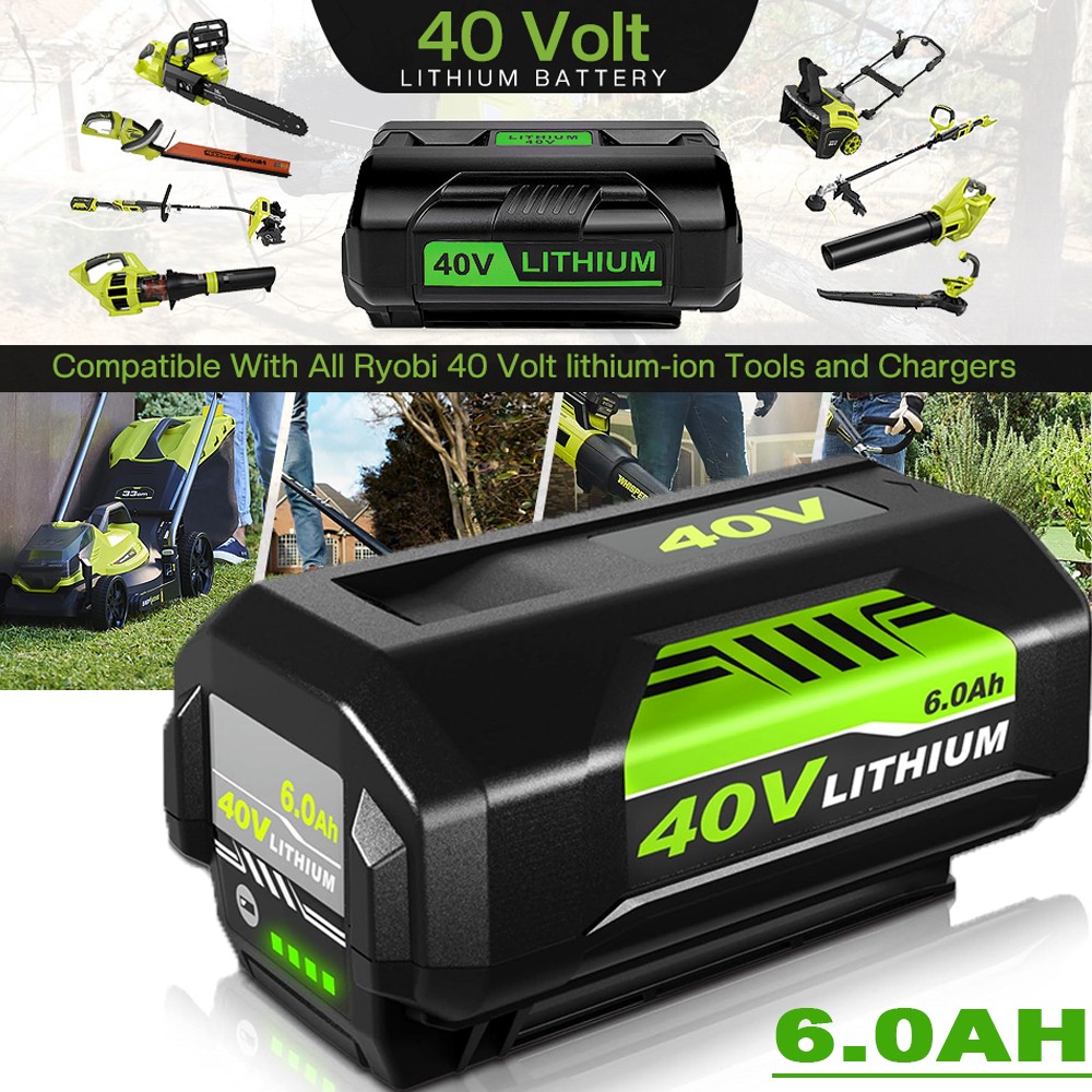 For RYOBI 40V Lithium-Ion 8.0Ah High Capacity Battery OP40404VNM OP4050 Battery