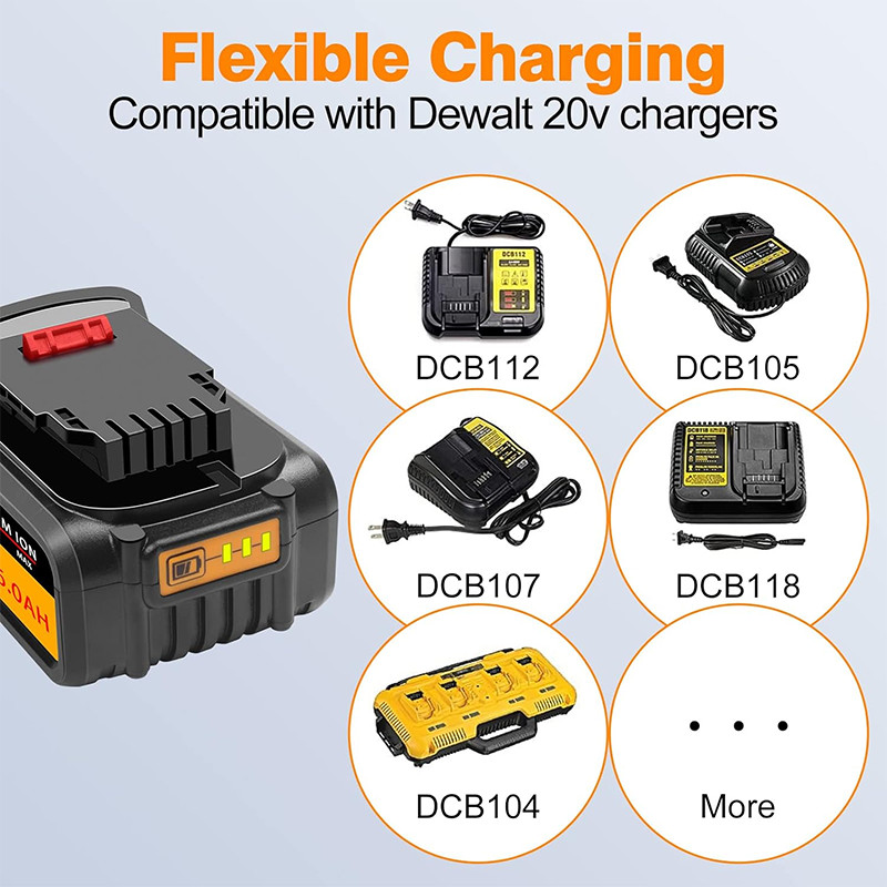 2PACK Battery pack for DeWalt 20V 20 Volt 6.0AH MAX XR DCB206-2 DCB205-2