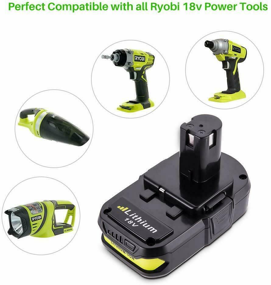 18Volt 3600mAh Lithium-ion Battery For Ryobi 18V Plus P102 P104 P108 18V Tools