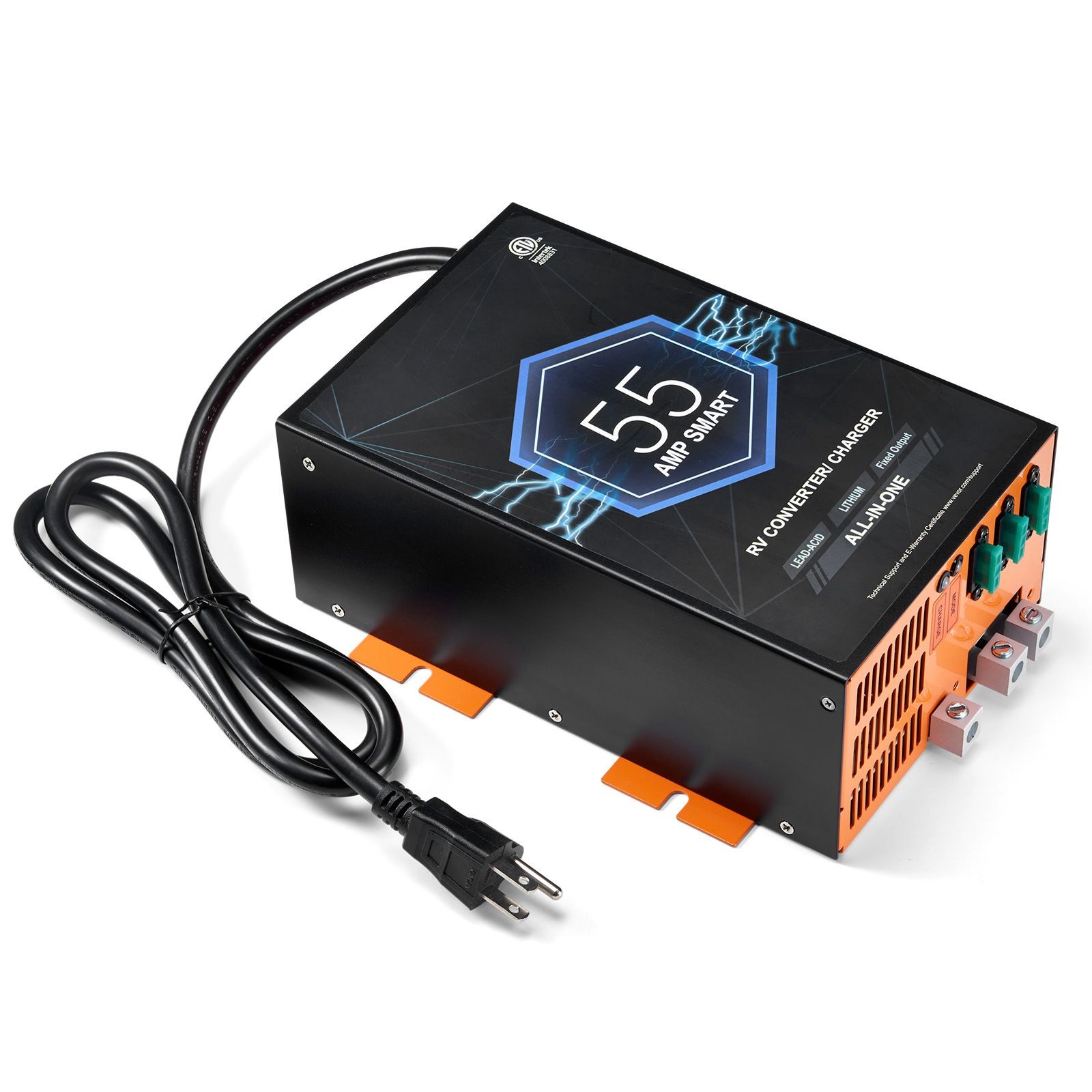 RV Converter, 55 Amp, 110V AC to 12V DC RV Power Converter Battery Charger with