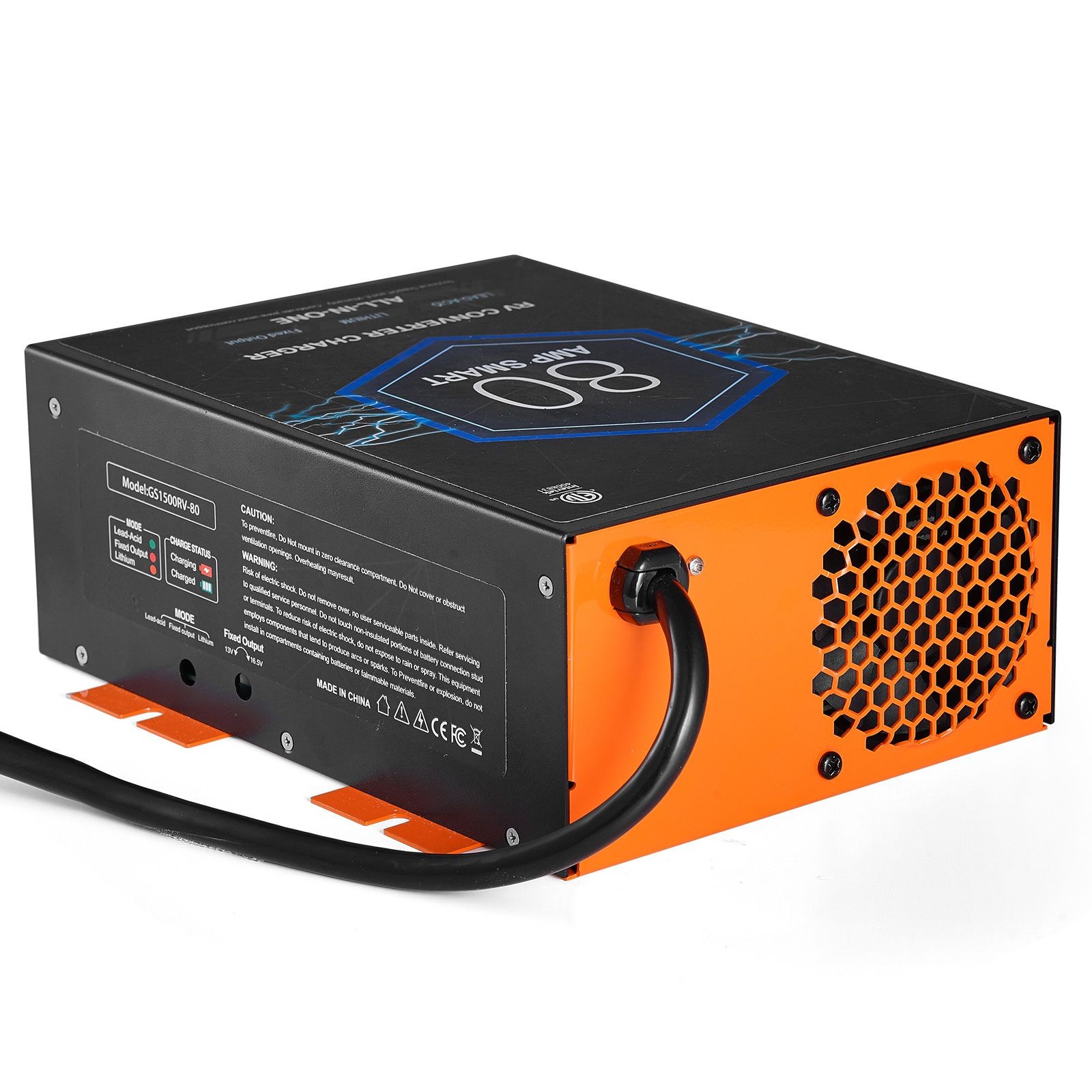 RV Converter, 80 Amp, 110V AC to 12V DC RV Power Converter Battery Charger with