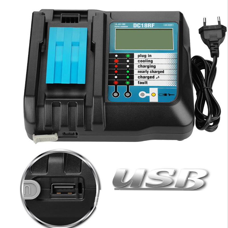 Makita DC18RF 14.4/18V Li-Ion Battery 3.5A Replace Digital Display Smart Charger