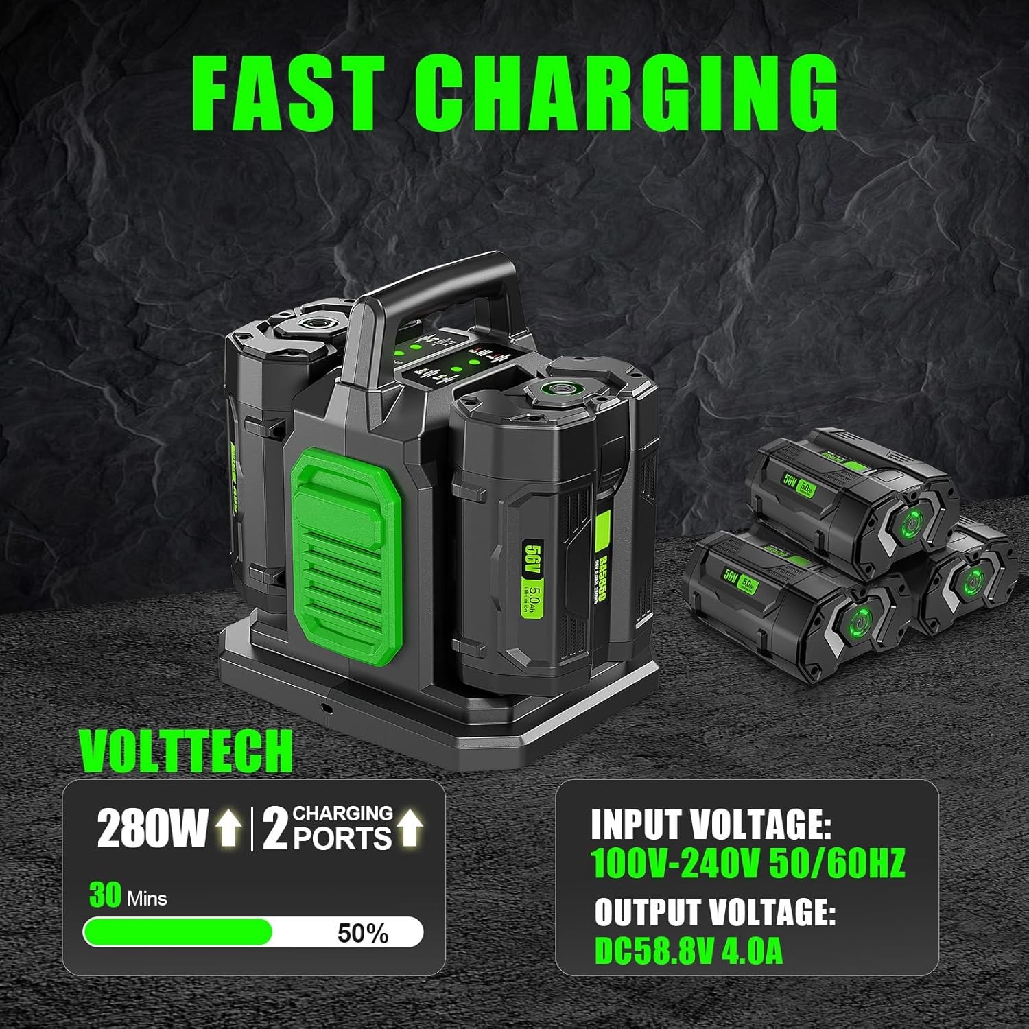 EGO 56V Battery Charger Replacement Dual Port CH2100 CH3200