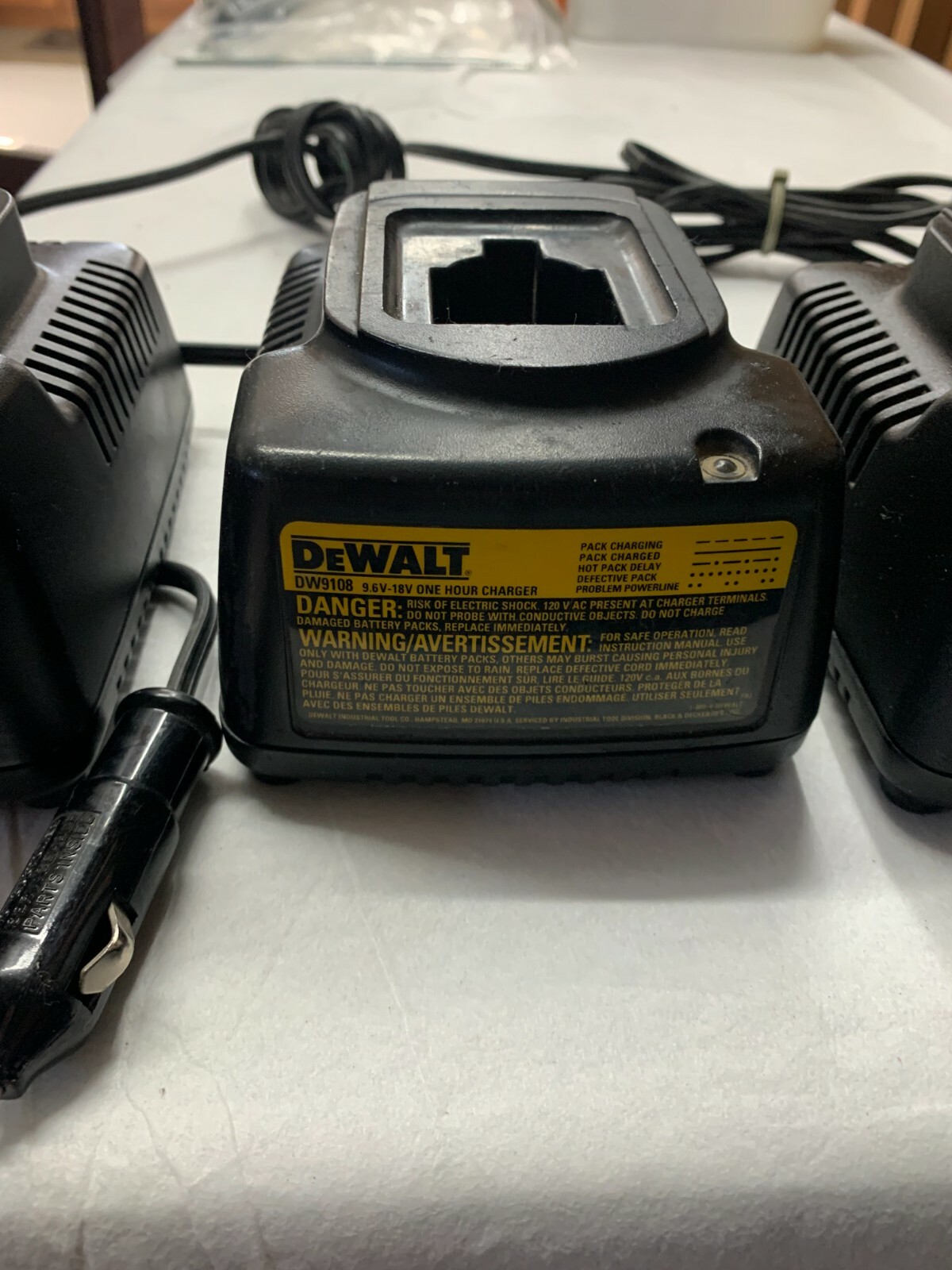 4-pack DeWalt DW9116 9118 9107 9108 DW9109 7.2V-18V NiCD Genuine Battery Charger