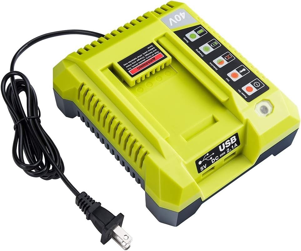 40V Fast Charger OP401 For Ryobi 40V Lithium Battery LED with USB