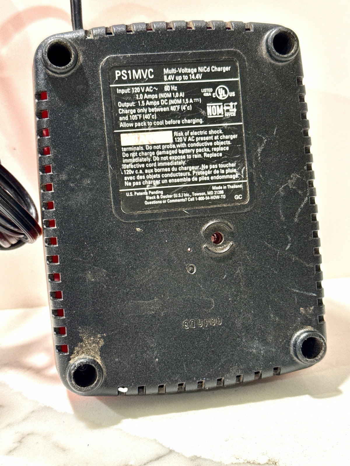Black & Decker Firestorm PS1MVC 8.4V-14.4V NiCd Battery Charger Tested