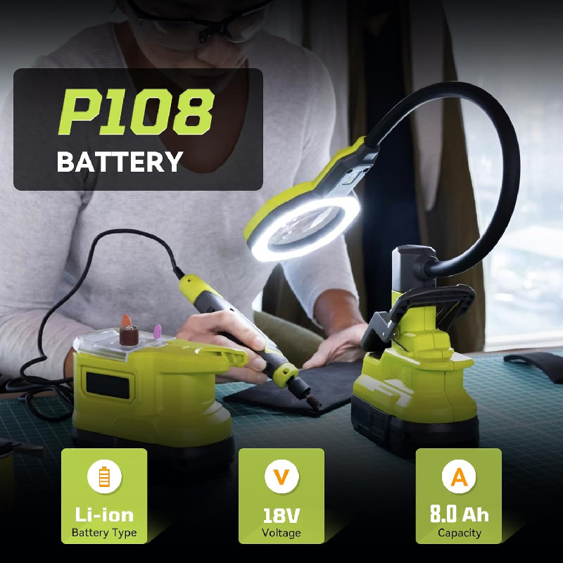 1Pack For RYOBI 18V 8.0Ah Lithium Battery RBL1815 RBL1810 P108 P102 109 /charger