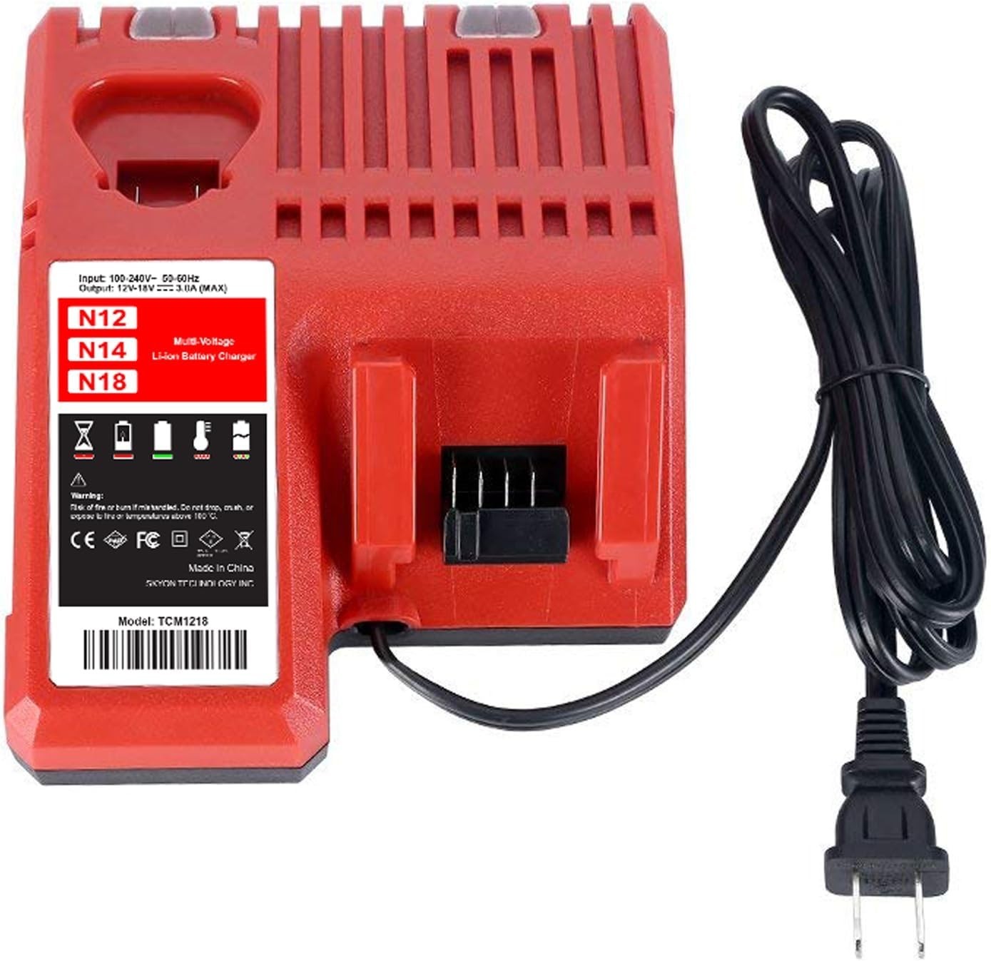 NEW Rapid Charger For Milwaukee 48-59-1812 M12 and M18 18V 12V Dual Voltage Fast