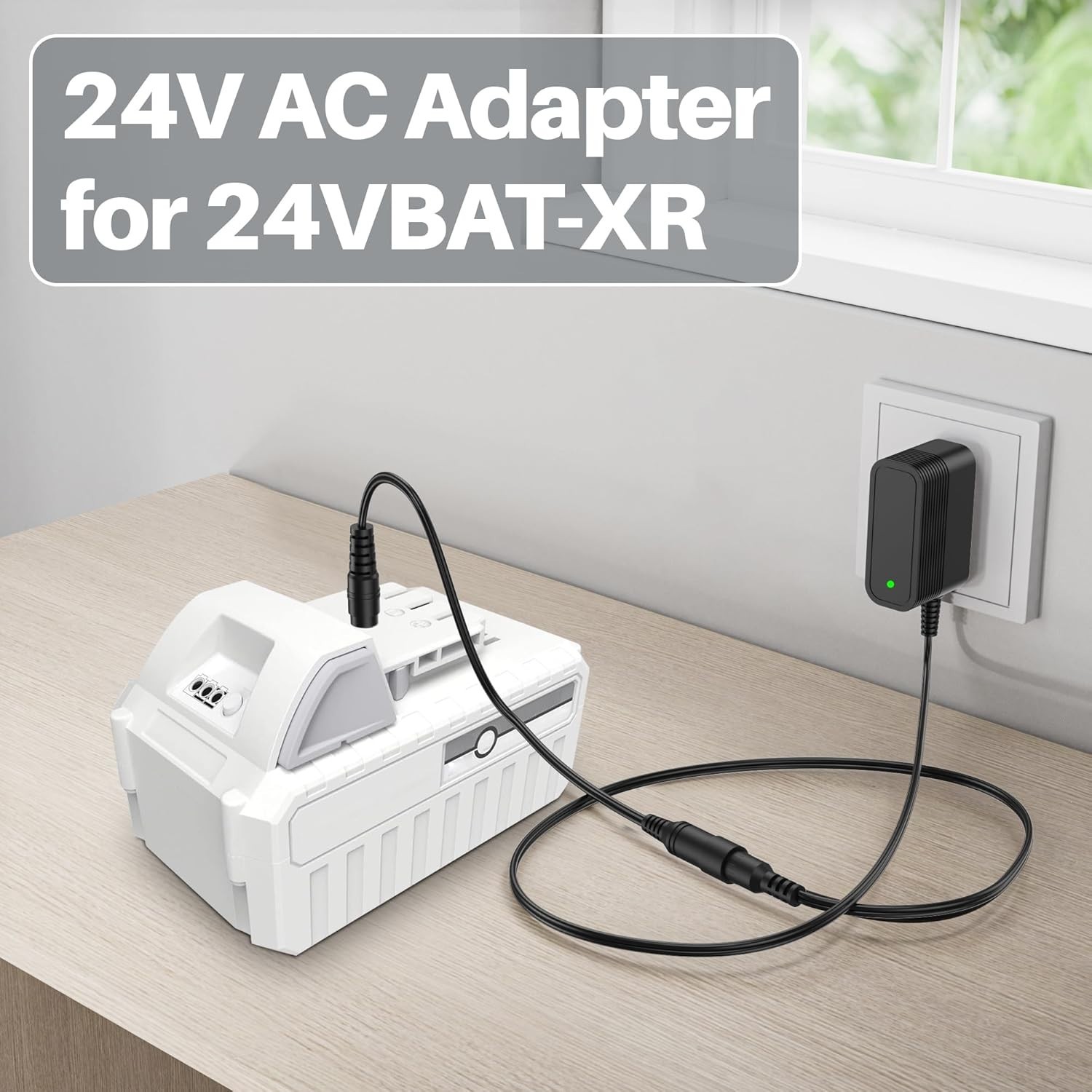 Compact 24V Lithium-ion Charger for Various Snow Joe Battery Models – Durable