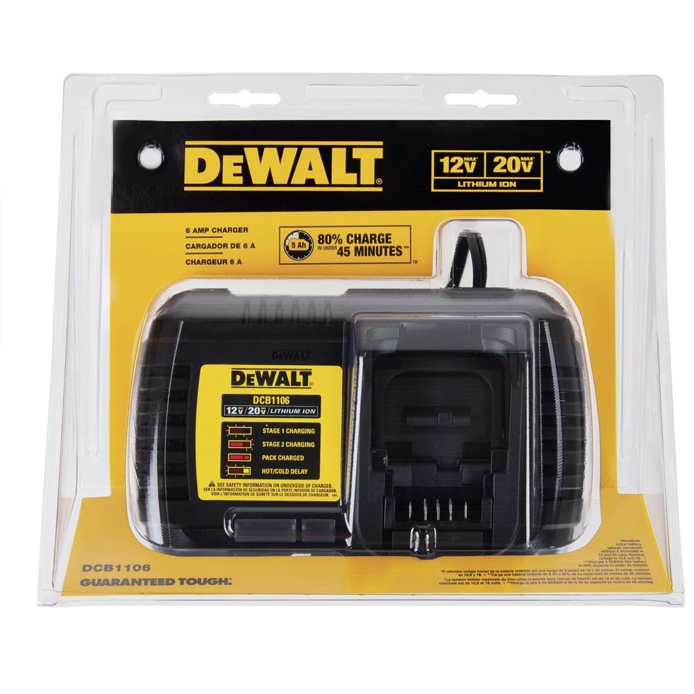 DEWALT DCB1106R 12V/20V MAX FLEXVOLT 6A Fast Charger Certified Refurbished