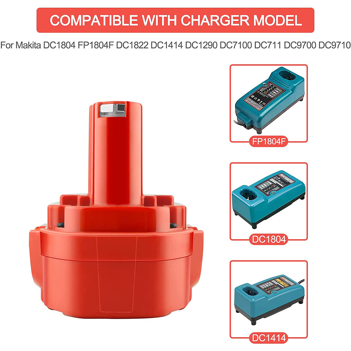 New 18V FOR MAKITA Ni-MH 4800mAh 1822 1823 1833 1834 PA18 6349D 6390D battery US