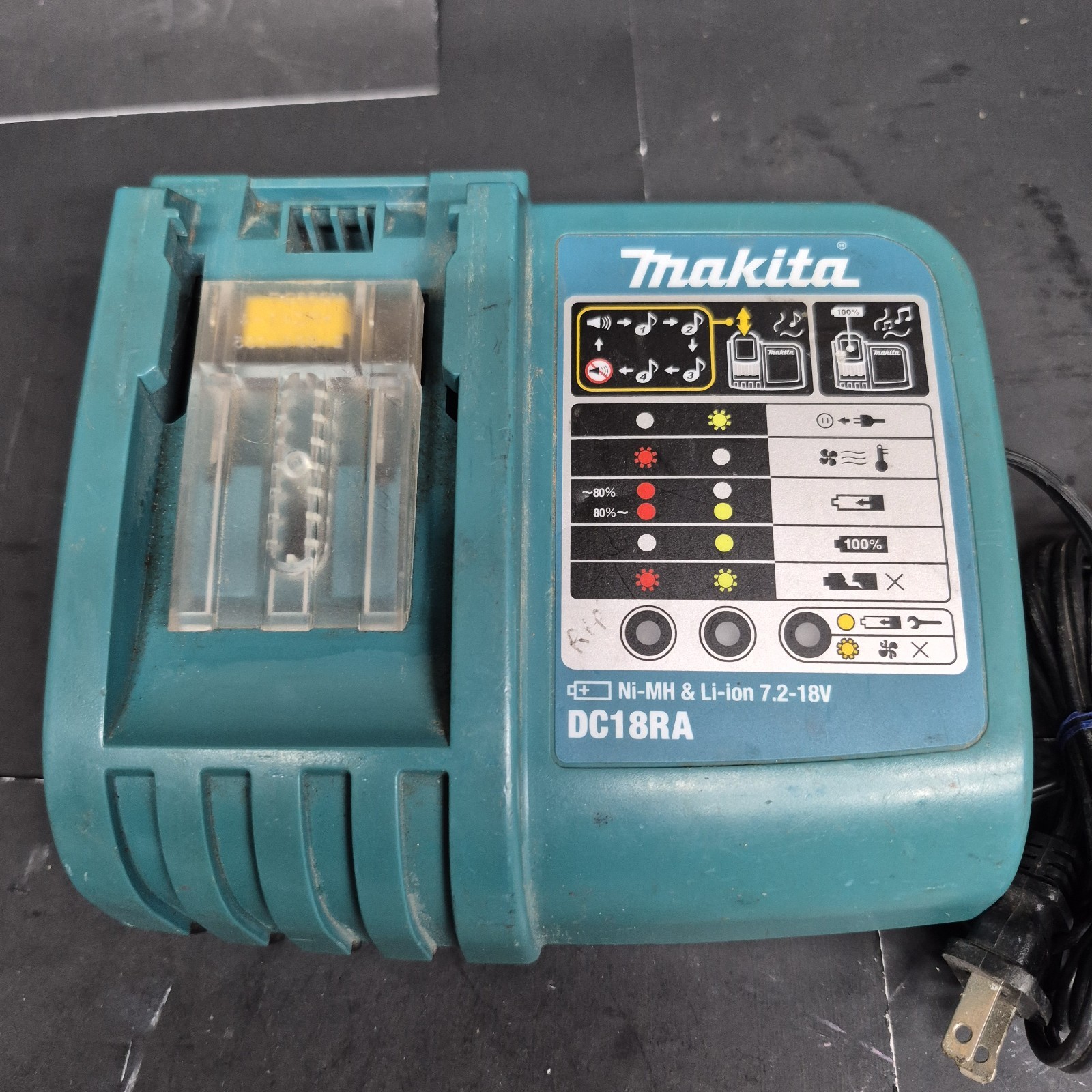 Makita DC18RA Fast Battery Charger 7.2-18V Ni-MH/Li-Ion Single Battery