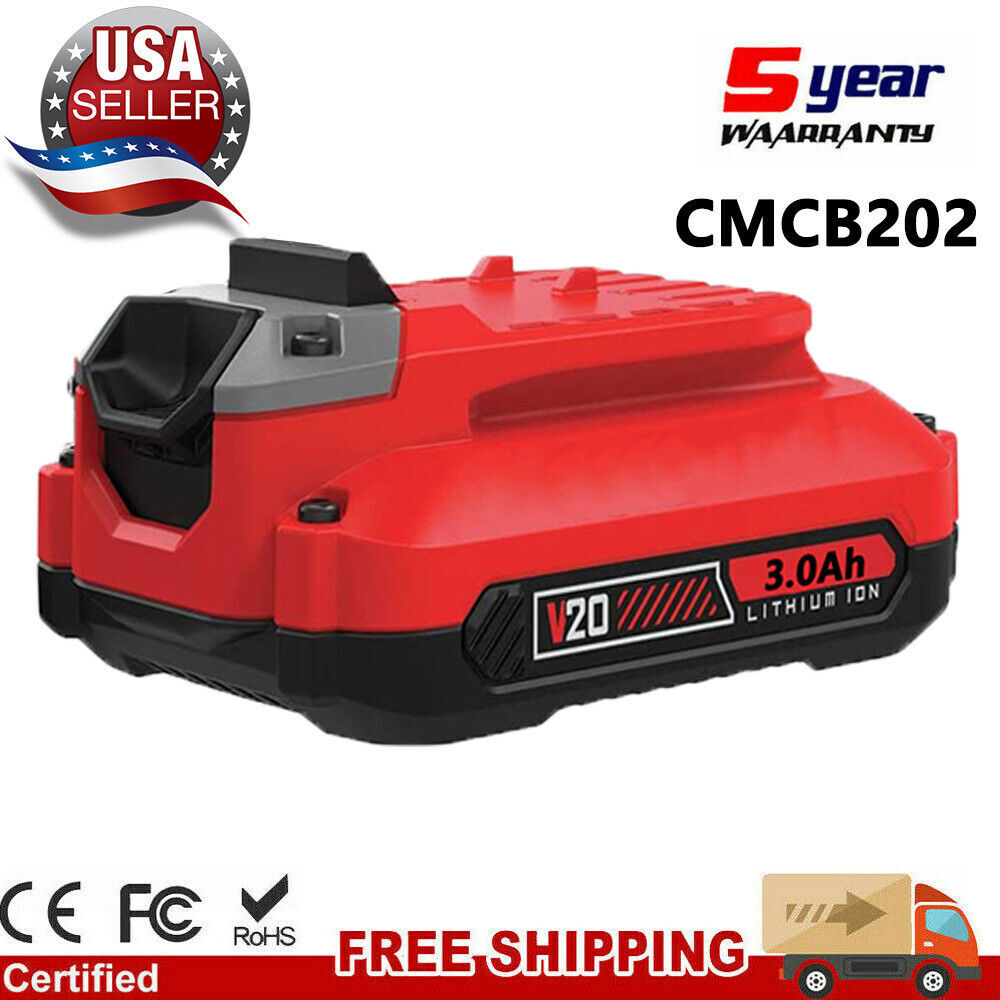 1-4X For Craftsman V20 20V MAX 6.0/3.0Ah Li-ion Battery CMCB204 CMCB202 CMCB201