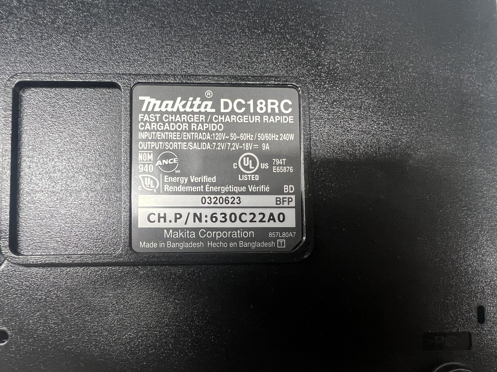 Makita DC18RC 18V Lithium-Ion Rapid Battery Charger
