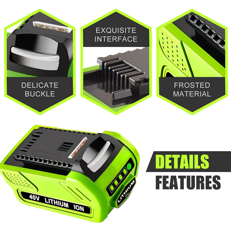 40V 6 Ah For Greenworks G-MAX Lithium Battery 29472 29462 29252 20202 40 Volt