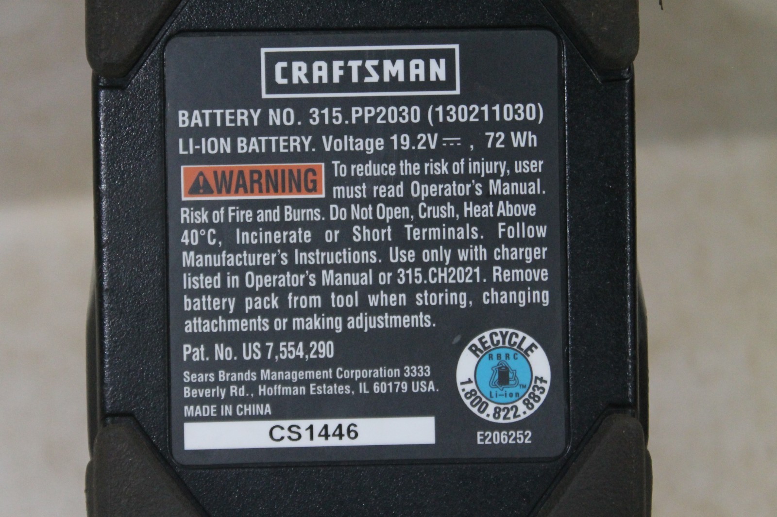 TESTED Craftsman C3 19.2v Genuine Lithium Ion XCP Battery Charger Set 315.PP2030