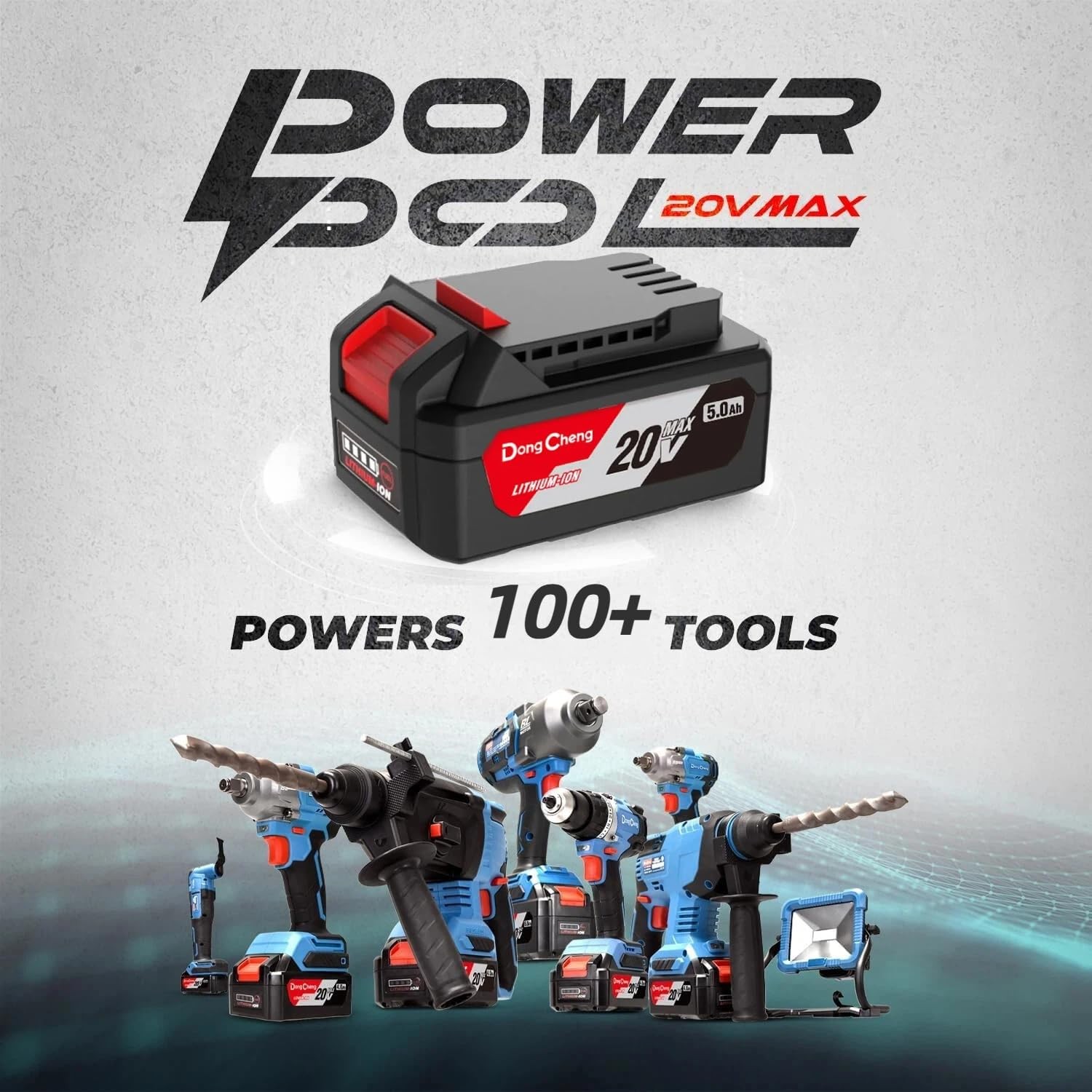 Dong Cheng 18V 20V Max 5.0Ah Lithum-Ion Battery Pack Power Tools Model Ffbl2050