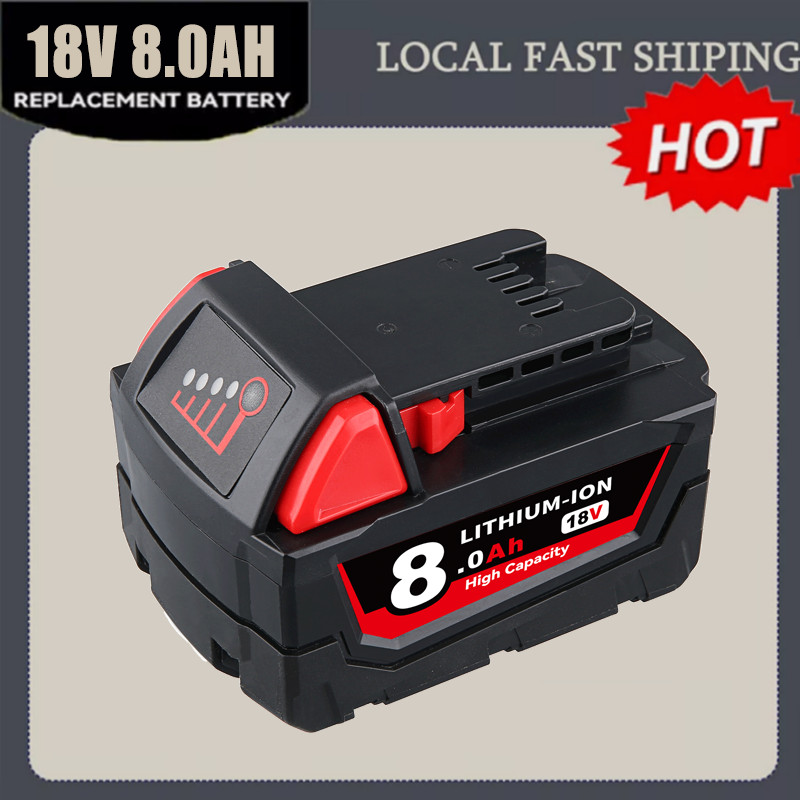 2PACK For Milwaukee For M18 Lithium 8.0AH Extended Capacity Battery 48-11-1860