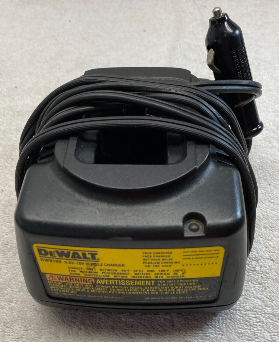 DeWALT DW9109 9.6V-18V VEHICLE CHARGER