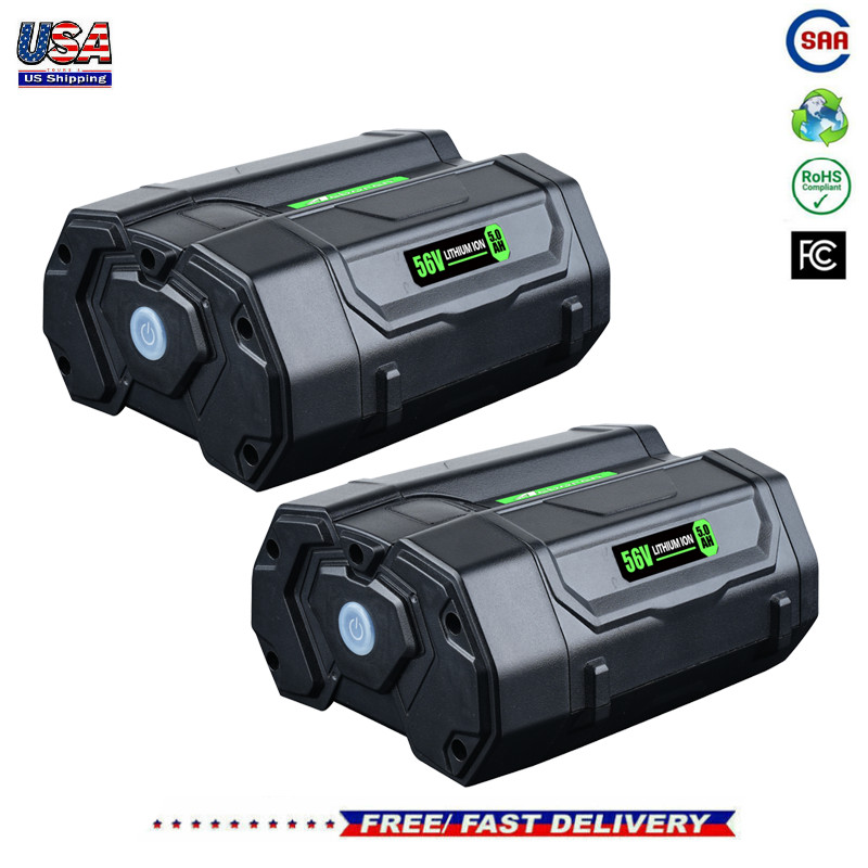 2Pack 56V 5.0Ah For EGO Lithium-ion Battery Power BA1400T BA4200 BA2800 ST1502LB