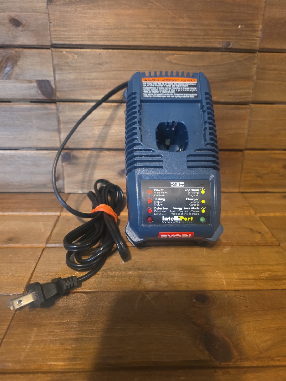 Ryobi P115 18V ONE+ Battery Charger IntelliPort NiCd Lithium 120V 70W Blue AC
